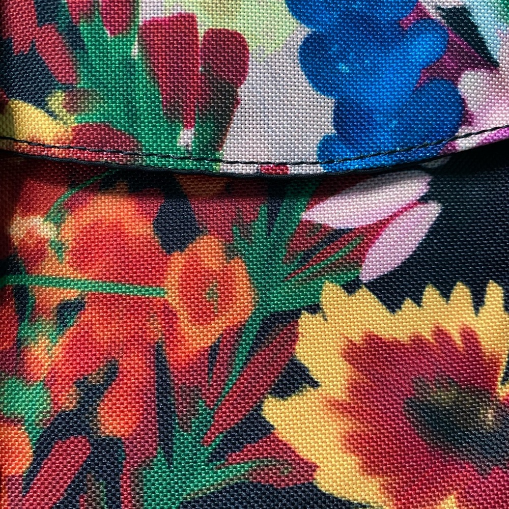 Herschel Supply Company Colorful Floral Backpack with Tan Straps - Picture 4 of 4